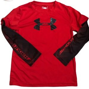 Under Armour Long Sleeve Shirt 7 Red & Black